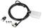 Ensemble de verrou de sécurité pour ordinateur portable comprenant un câble, un cadenas, des clés et des insertions de différentes couleurs. Conçu pour protéger les appareils contre le vol.
