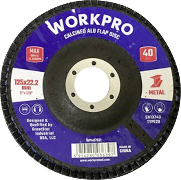 WorkPro WP407521 Disque à surfacer à lamelles Diamètre 125 mm  10 pc(s)