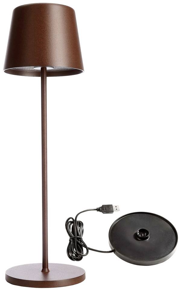 Deko Light 620198 Canis Lampe de poche LED sans fil  3.5 W blanc chaud  rouille