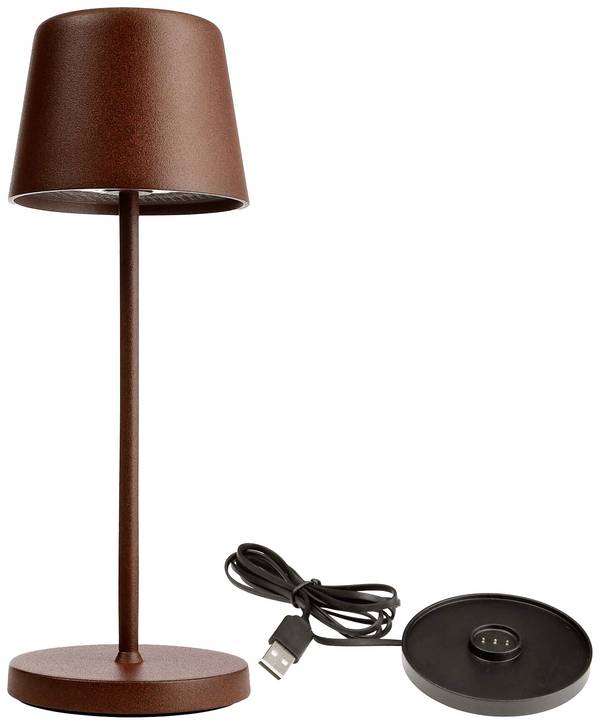 Deko Light 620206 Canis Mini Lampe de poche LED sans fil  2.3 W blanc chaud  rouille