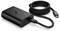Adaptateur secteur noir pour ordinateurs portables avec câble USB-C intégré, adapté à l'alimentation et à la charge des appareils compatibles.