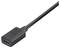 Câble d'extension USB-C se terminant par un connecteur femelle. Câble noir pour le transfert de données ou la charge.