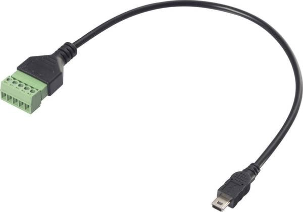 Renkforce USB 2.0 Câble adaptateur [1x USB 2.0 mâle Mini-B - 1x Raccordement par serrage] RF-6443960 30 cm gaine en PVC