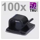 TRU COMPONENTS T24CA020 Clip de câble autocollant TC-12888436 Plage de Ø du faisceau 1 à 7 mm noir 100 pc(s)