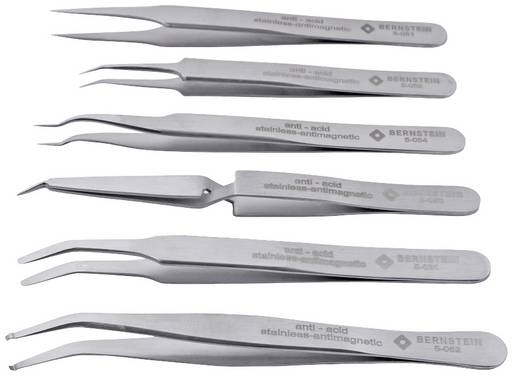 BERNSTEIN Tools for Electronics 5-050-ES universel Jeu de pinces brucelles 6 pièces