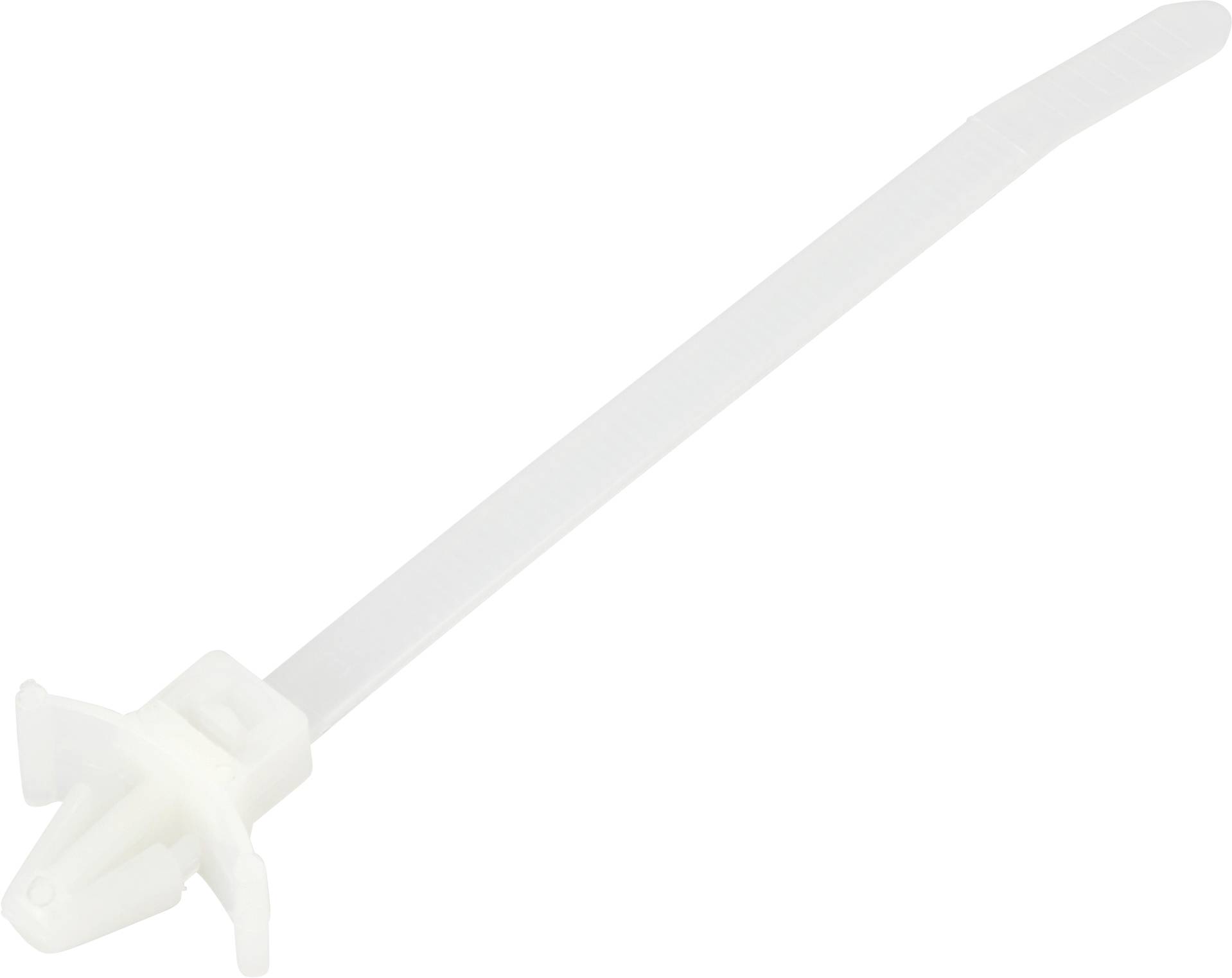 TRU COMPONENTS TC-13030680 TC-WM-100-4.8-N Serre-câble 100 mm 4.8 mm naturel avec fermeture à ailettes, résiste aux produits chimiques 100 pc(s)