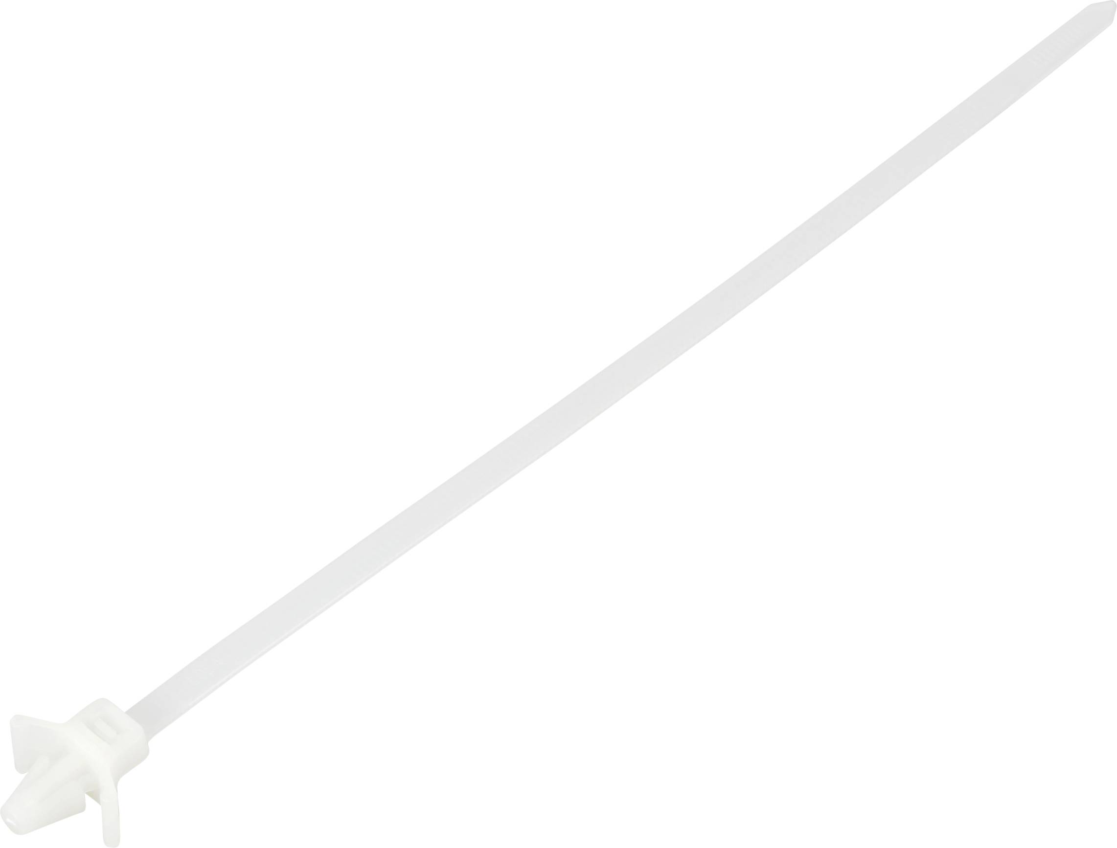 TRU COMPONENTS TC-13030688 TC-WM-200-4.8-N Serre-câble 200 mm 4.8 mm naturel avec fermeture à ailettes, résiste aux produits chimiques 100 pc(s)