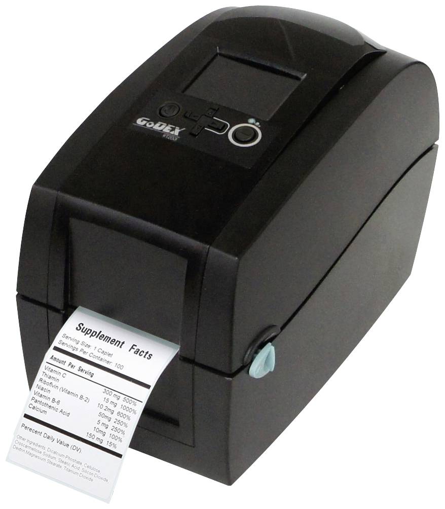 Godex RT200i Imprimante d'étiquettes transfert thermique, thermique directe 203 x 203 dpi Largeur des étiquettes (max.):
