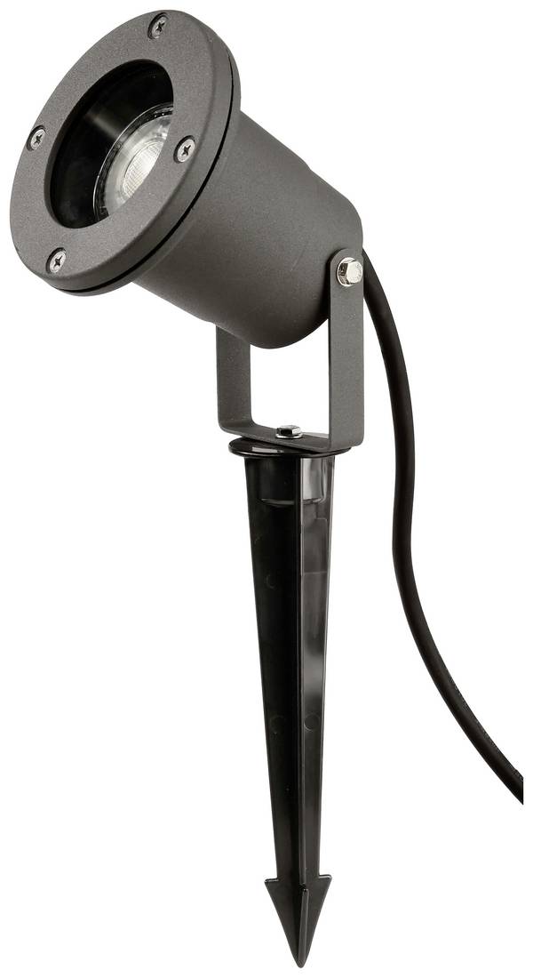 Deko Light 732161 Spiky Projecteur de jardin GU10 35 W gris foncé