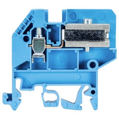 Composant mécanique bleu en plastique et en métal, montrant sa structure interne et ses composants. Élément principal d'un système électrique.