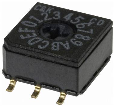 C & K Switches  CD16CM0SB  Rotay Switch CD Series  Commutateur de codage  hexadécimal, complément      1 pc(s)  Tube