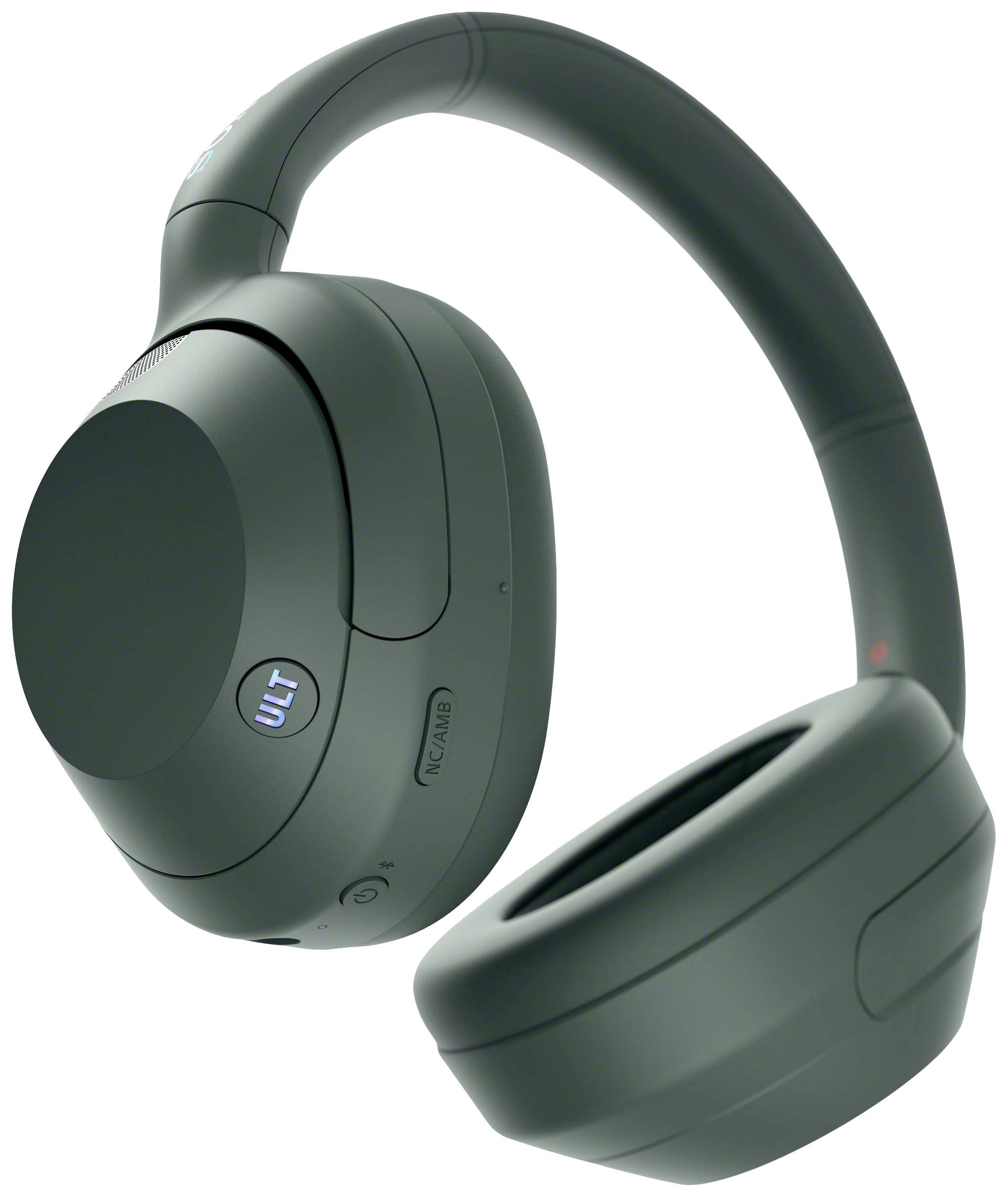 Casque noir sans fil Over-Ear avec réduction de bruit. Design luxueux avec coussinets d'oreilles rembourrés et arceau réglable.