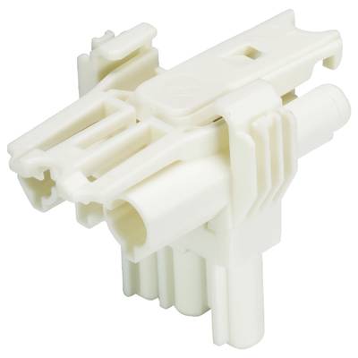 Un connecteur en plastique blanc à plusieurs broches. Utilisé dans les appareils électroniques pour relier des câbles ou des composants.