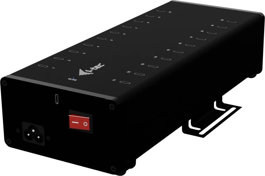 i-tec CACHRGHUB20C Hub USB 24+2 ports USB-C® USB 3.2 Gen1 5 GBit/s avec fiche mâle USB-C noir I-TEC USB-C/USB-A Charging
