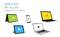 Plusieurs appareils avec les logos d'Android, Chrome, Linux, Windows et Apple. Texte : 'Compatible avec tous les ordinateurs portables et tablettes'.