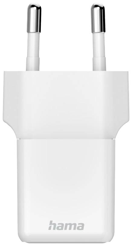 Chargeur blanc de 'hama' avec deux fiches. Adapté aux prises électriques européennes.