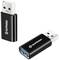 Deux clés USB noires portant l'inscription 'Supreme', l'une debout, l'autre couchée.