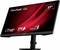 Un écran d'ordinateur ViewSonic de 27 pouces, avec technologie IPS, sans scintillement et filtre anti-lumière bleue, monté verticalement sur un support.