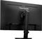 Vue arrière d'un écran d'ordinateur noir de marque ViewSonic, monté sur un support réglable en hauteur.