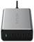 Chargeur multiport USB-C de Satechi à quatre ports, au design élégant et argenté, conçu pour charger simultanément plusieurs appareils.