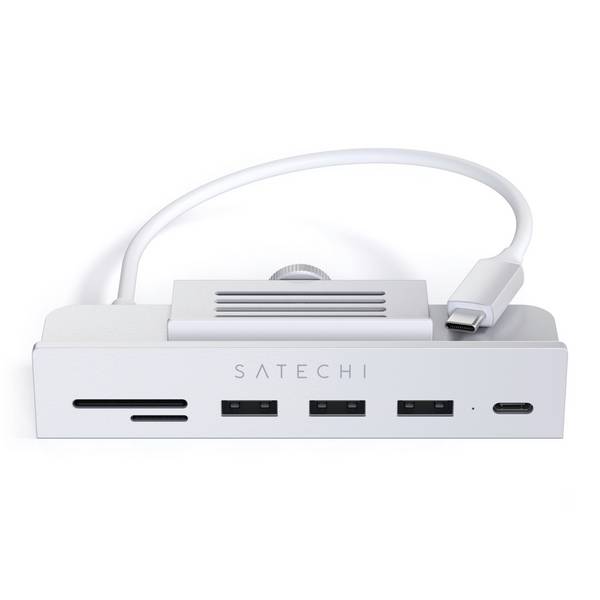Satechi ST-UCICHS Hub USB 3+1 ports USB-A, USB-C®, SD, microSD USB 3.0 5 GBit/s  argent Clamp Hub