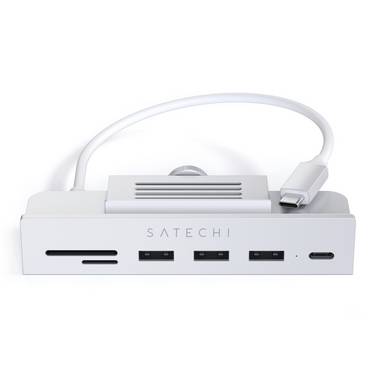 Satechi ST-UCICHS Hub USB 3+1 ports USB-A, USB-C®, SD, microSD USB 3.0 5 GBit/s  argent Clamp Hub