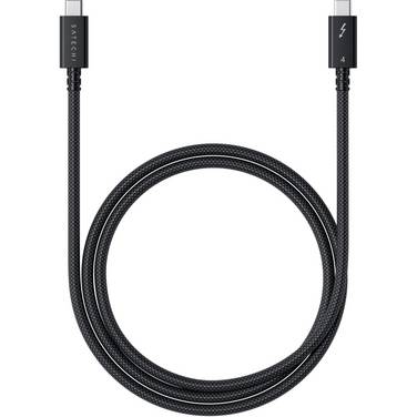 Satechi Câble Thunderbolt™  Thunderbolt™ 4 USB-C® 1.00 m noir, argent  ST-YTB100K