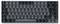 Clavier noir rétroéclairé, affichant une disposition QWERTZ complète avec une rangée de touches de fonction.