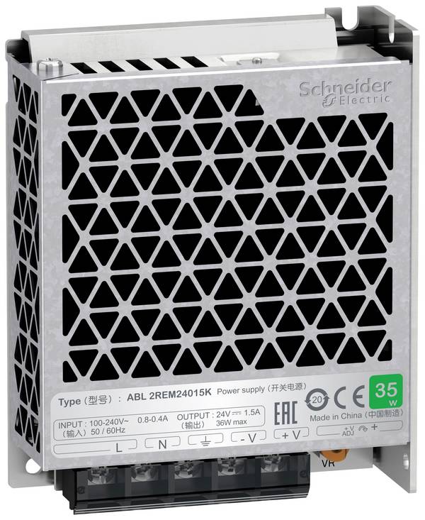 Schneider Electric ABL2REM24015K Alimentation électrique, Easy Modicon ABL2, cadencé, monophasé, 100-240 V AC, 24 V DC, 1,5A, 35 W. Module de sortie de puissance           1 pc(s)
