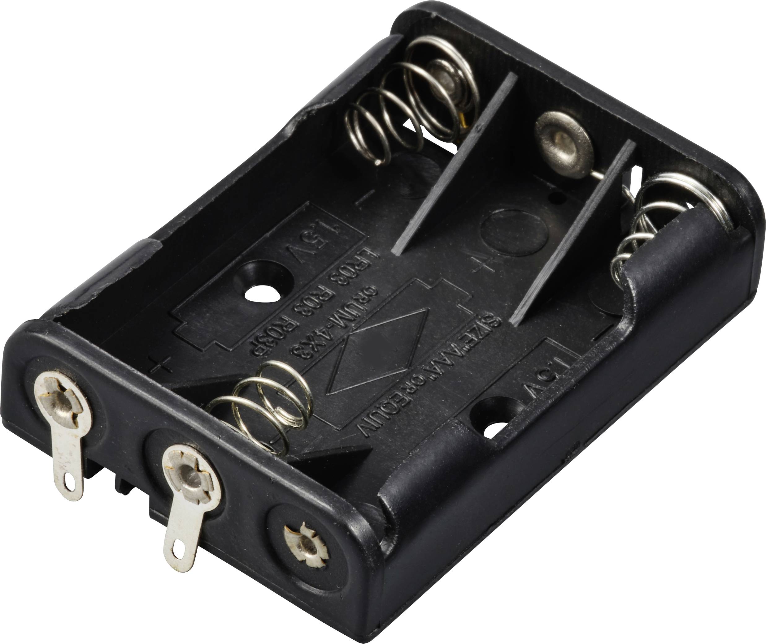 TRU COMPONENTS TC-13220576 Support de pile 3x LR3 (AAA) raccordement à souder (L x l x H) 52 x 37 x 13 mm