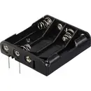 TRU COMPONENTS TC-13220588 Support de pile 4x LR3 (AAA) raccordement par pôles de contact (L x l x H) 52 x 49 x 13 mm