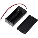 TRU COMPONENTS TC-13220620 Support de pile 2x LR6 (AA) raccordement par fils (L x l x H) 70 x 34.5 x 18.8 mm