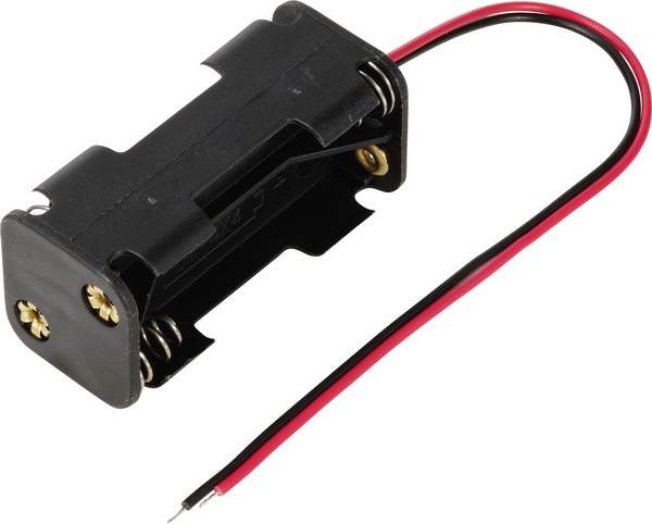 TRU COMPONENTS TC-13220680 Support de pile 4x LR3 (AAA) raccordement par fils (L x l x H) 51 x 24 x 22 mm