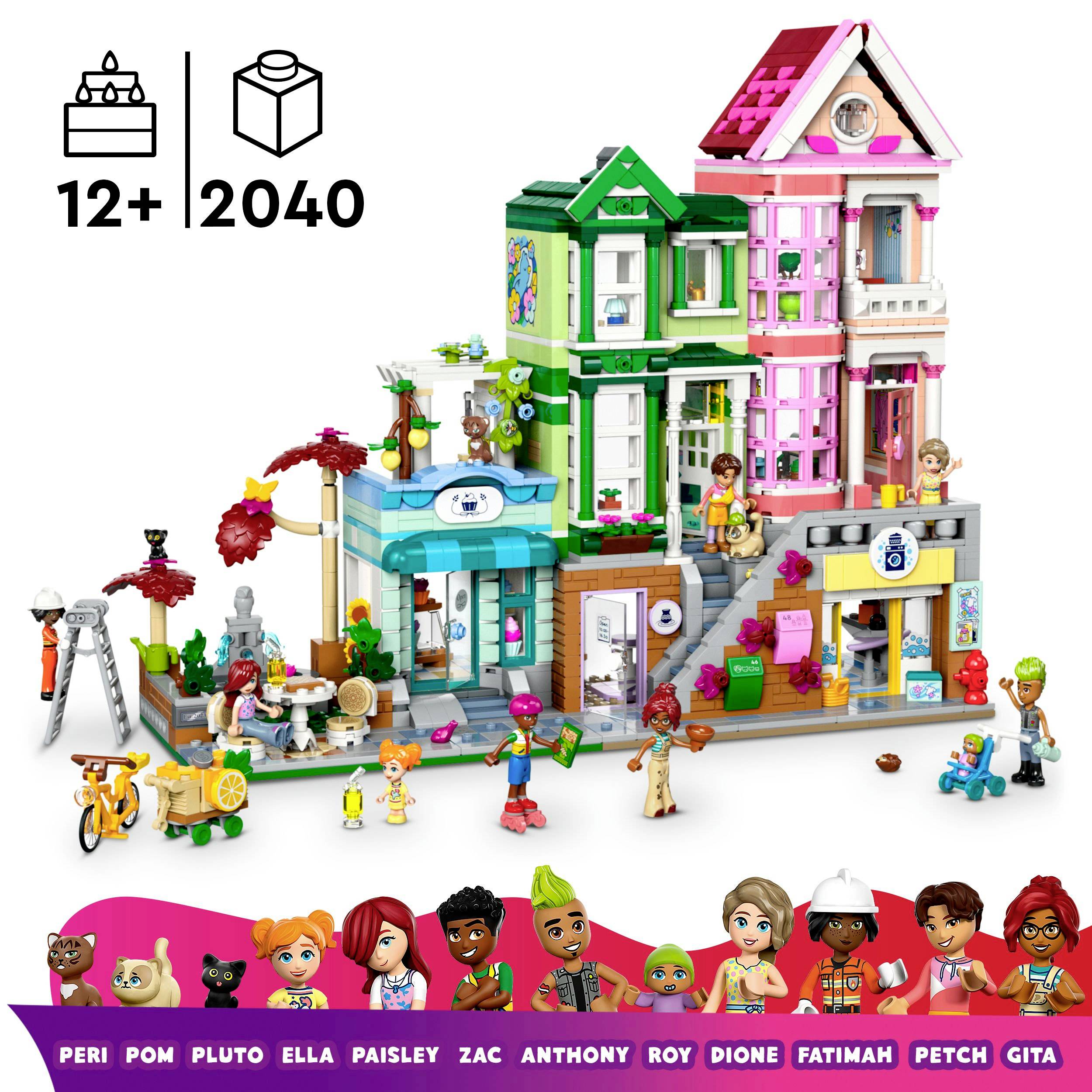Bâtiment de jouet multicolore en blocs de construction, adapté aux enfants de 12 ans et plus, comprenant 2040 pièces. Figurines incluses.