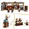 Le set Lego représente une classe magique avec des enseignants, des élèves et des accessoires de salle de classe. Les élèves s'entraînent à lancer des sorts.