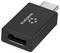 Adaptateur USB-C de la marque Renkforce, permettant la connexion d'appareils USB-C, de forme rectangulaire, noir, avec un connecteur argenté.