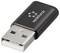 Adaptateur USB de Renkforce, noir, avec connexion argentée.