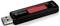 Clé USB noire avec un curseur rouge et l'inscription 'Transcend' ainsi que '256 Go'.
