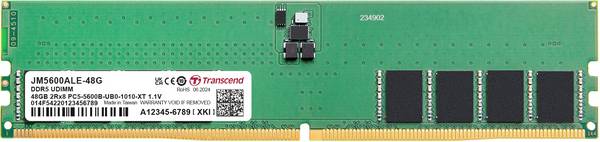 TRANSCEND 48Go JM DDR5 5600 U-DIMM 2Rx8 3Gx8 CL46 1.1V