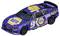 Voiture miniature de course NASCAR avec carrosserie mauve, logo jaune et le numéro 9. Portant l'inscription 'NAPA AUTO PARTS'.