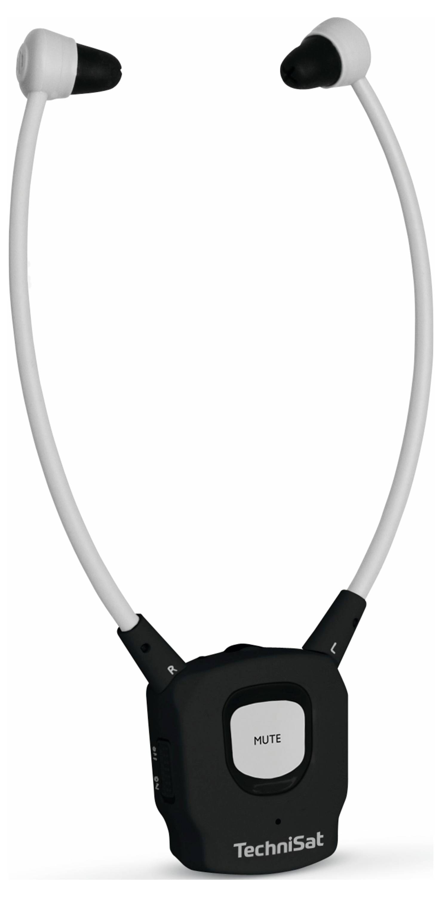 Casque TV sans fil de TechniSat avec réglage du volume et touche de sourdine, idéal pour regarder la télévision sans déranger son entourage.