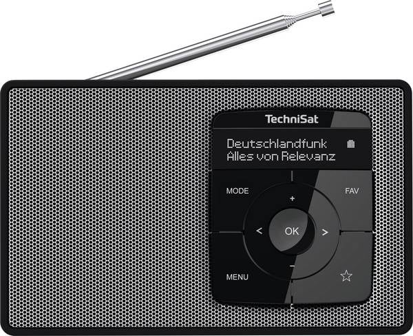 TechniSat DIGITRADIO 2 Radio de table DAB+, FM DAB+, FM, Bluetooth  fonction réveil noir,argent