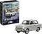 Kit de construction d'une Trabant 601 à l'échelle 1:24 pour le 60e anniversaire, avec emballage. Modèle de voiture en gris avec reproduction détaillée.