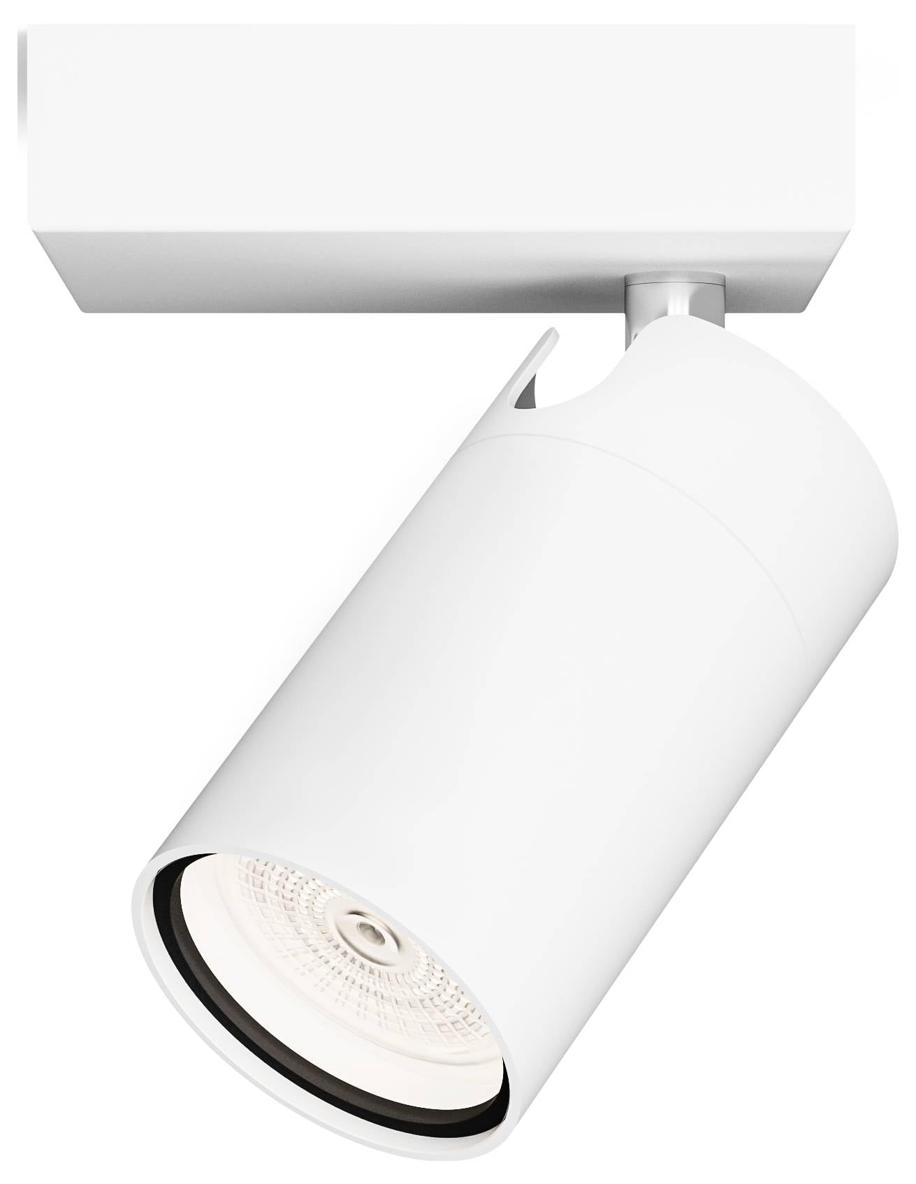 Luminaire encastré au plafond de design moderne, de forme cylindrique, blanc. Convient à l'éclairage ciblé dans les espaces intérieurs.