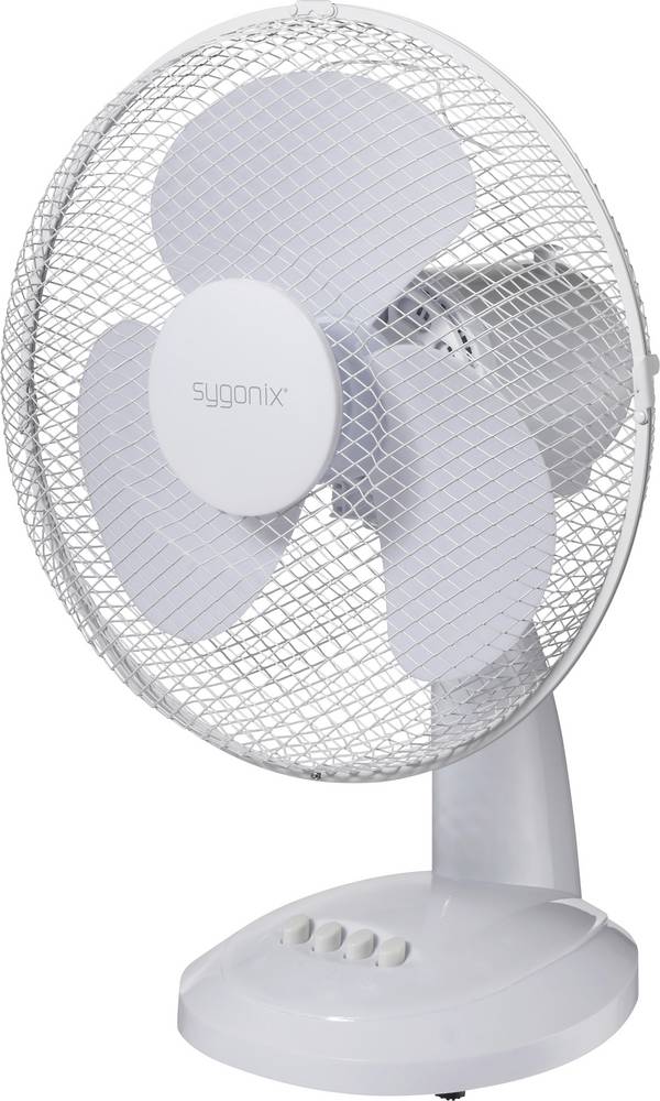 Sygonix Ventilateur de table 40 W (Ø x H) 237 mm x 460 mm blanc