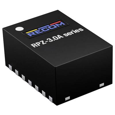 Un composant électronique noir rectangulaire portant l'inscription 'RECOM RPZ-3.0A series'.