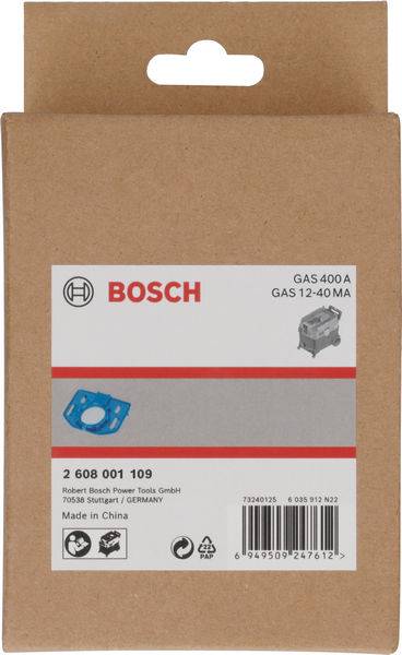 Emballage en carton d'un sac d'aspirateur Bosch portant l'inscription 'BOSCH GAS 400 A GAS 12-40 MA'. Pays de fabrication : Chine.