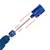 Perceuse sans fil avec foret et adaptateur de scie-cloche ; les flèches rouges indiquent l'ordre de montage.
