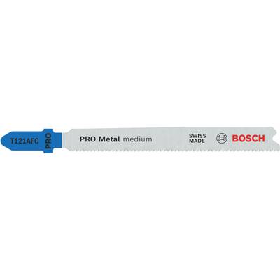 'Lame de scie sabre Bosch, modèle T121AF, PRO Metal medium, fabriquée en Suisse.'