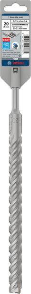 Foret avec poignée étiquetée, diamètre de 20 mm, adapté au béton et à la maçonnerie, reconnaissable à son design spiralé.